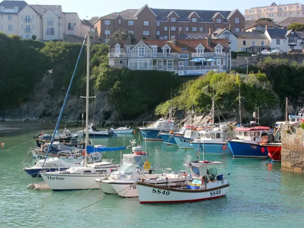 The Harbour Hotel situated above Newquay Harbour